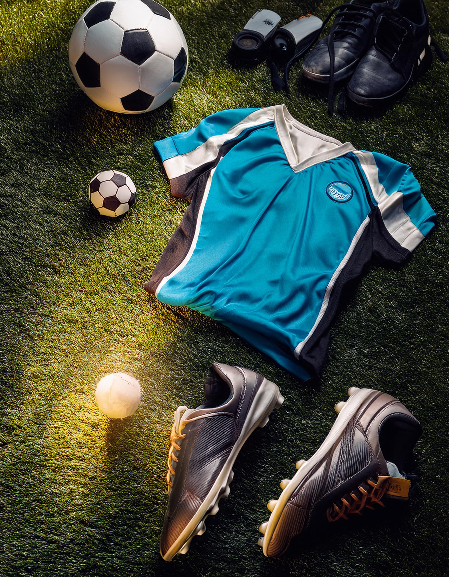 Moderner Fußballverein in Aktion